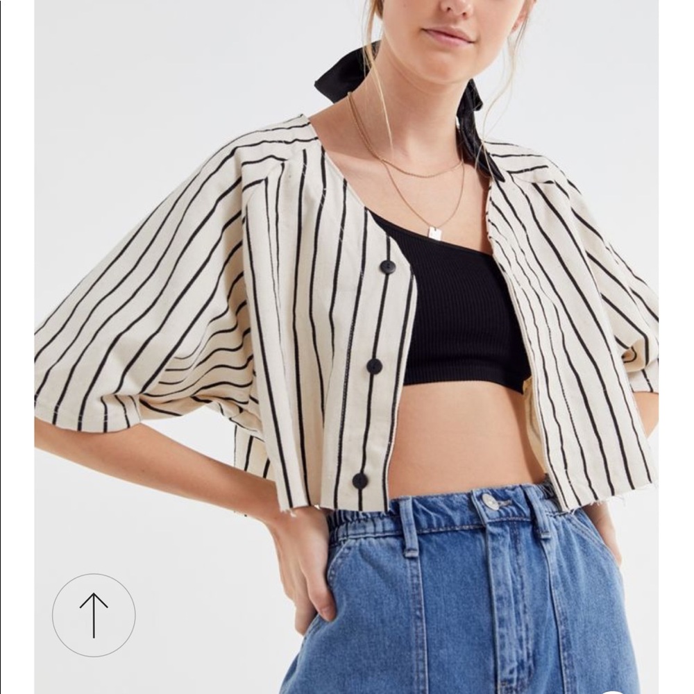 URBAN OUTFITTERS Vintage Cropped Baseball Jersey